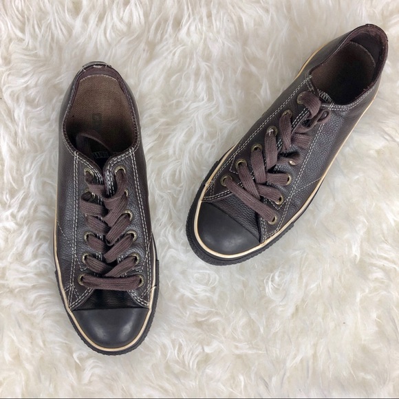 Converse Shoes - Converse | Brown Leather Low Top Sneakers | 7